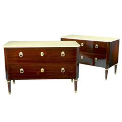 Pair of Important Commodes, Austria, Neoclassical, circa 1785 8