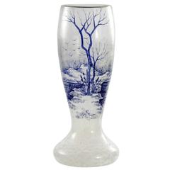 Early 20th Century 'Vercais' Art Deco Glass Vase by Schneider