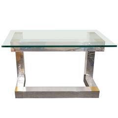 Terrific "Cityscape" Console Table in the Manner of Paul Evans
