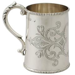 Victorian Sterling Silver Christening Mug 10