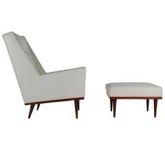 Mid-Century Modern Milo Baughman for James Lounge Chair and Ottoman