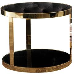 Dom Edizioni Luigi Round Marble or Glass, Metal Coffee, Cocktail or Side Tables
