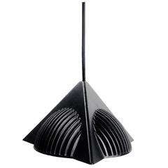Metal and Glass Sculptural Black Pendant by Ron Rezek, 1990s 1