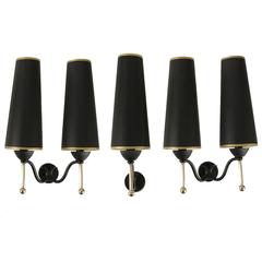 1950s Set of Three Maison Lunel Sconces 9