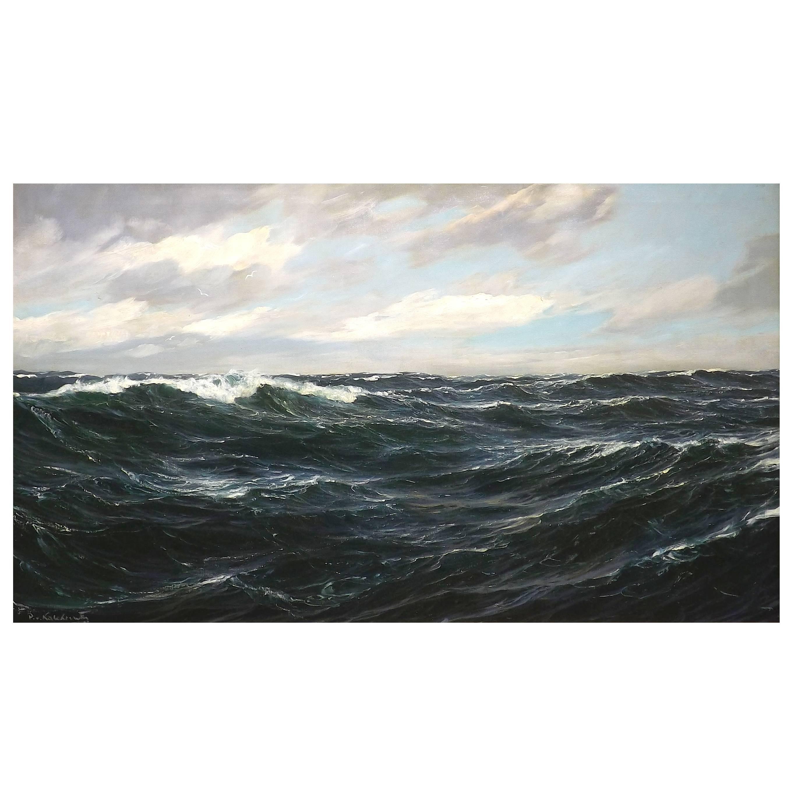 „On the Open Sea“ Ölgemälde von Patrick von Kalckreuth