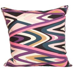 Vintage Pucci Purple Silk Scarf and Irish Linen Cushion Pillow