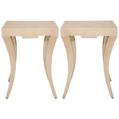 Phenomenal Pair of Paul Frankl Inspired End or Side Tables, circa 1970