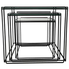 Minimalistic Nesting Tables 'Isocele' by Max Sauze, 1970s 6