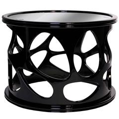 Archi Side Table in Black Lacquered Mahogany 6