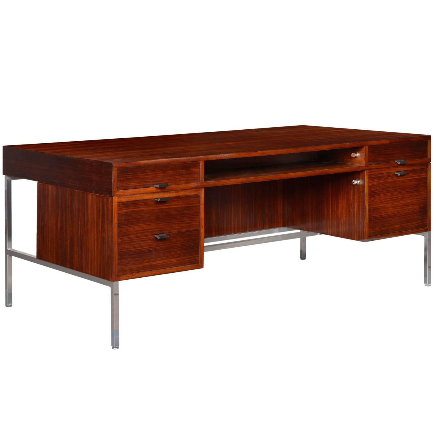 Joseph André Motte Presidential Double Sided Desk For Sale