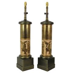 Pair of Large Pietro Fornasetti Lamps