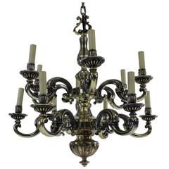 Charles II Style Silver Chandelier