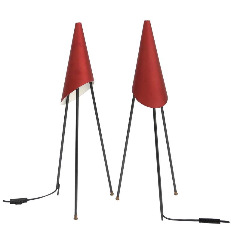Pair of Tripod Table Lamps at 1stDibs