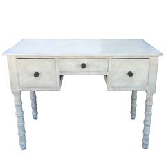 19th Century English Painted Faux Bamboo Desk/Side Table