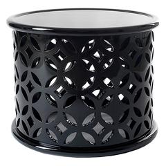 Soledad Side Table in Mahogany Black Lacquered 10