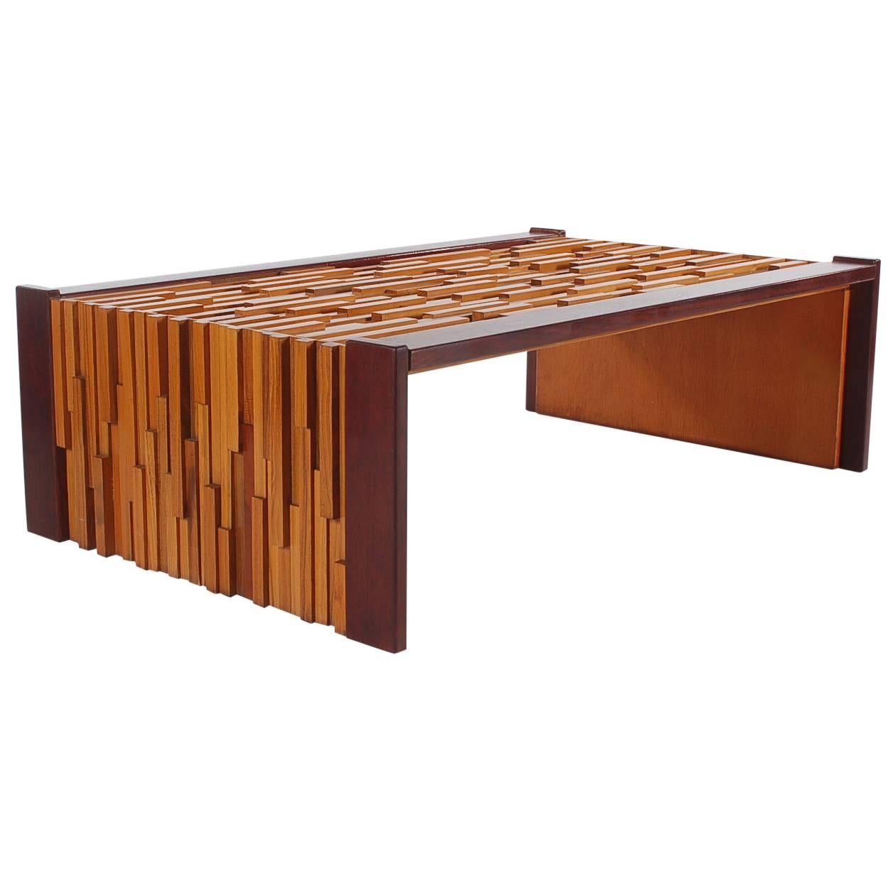 Mid-Century Modern Percival Lafer Brazilian Rosewood Cocktail Table