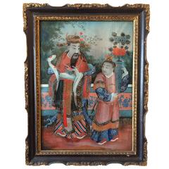 Chinese Export Reverse Glass Paint