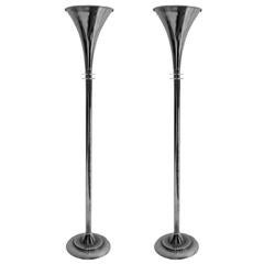 Pair of Steel Floor Lamps
