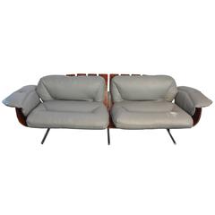 Exquisite Presidential Brazilian Jacaranda Sofa by Jorge Zalszupin