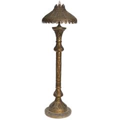 Pierced Brass Middle Eastern Floor Lamp