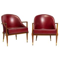 Pair of Dunbar Style Lounge Chairs