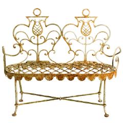 Whimsical Iron Garden Bench