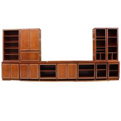 1960s Fitted Library Bookcase and Cabinets 11