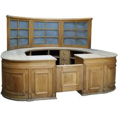 Oak Reception Counter with Glazed Screen