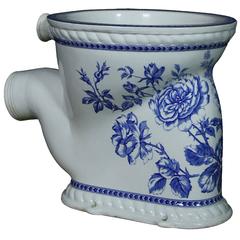 Antique Blue and White Transfer Printed Toilet / WC