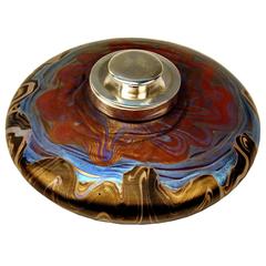 Antique Loetz Klostermuehle Bohemia Inkstand or Inkpot Art Nouveau PG 358, circa 1901