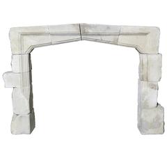 18th Century English Limestone Fire Surround / Mantel