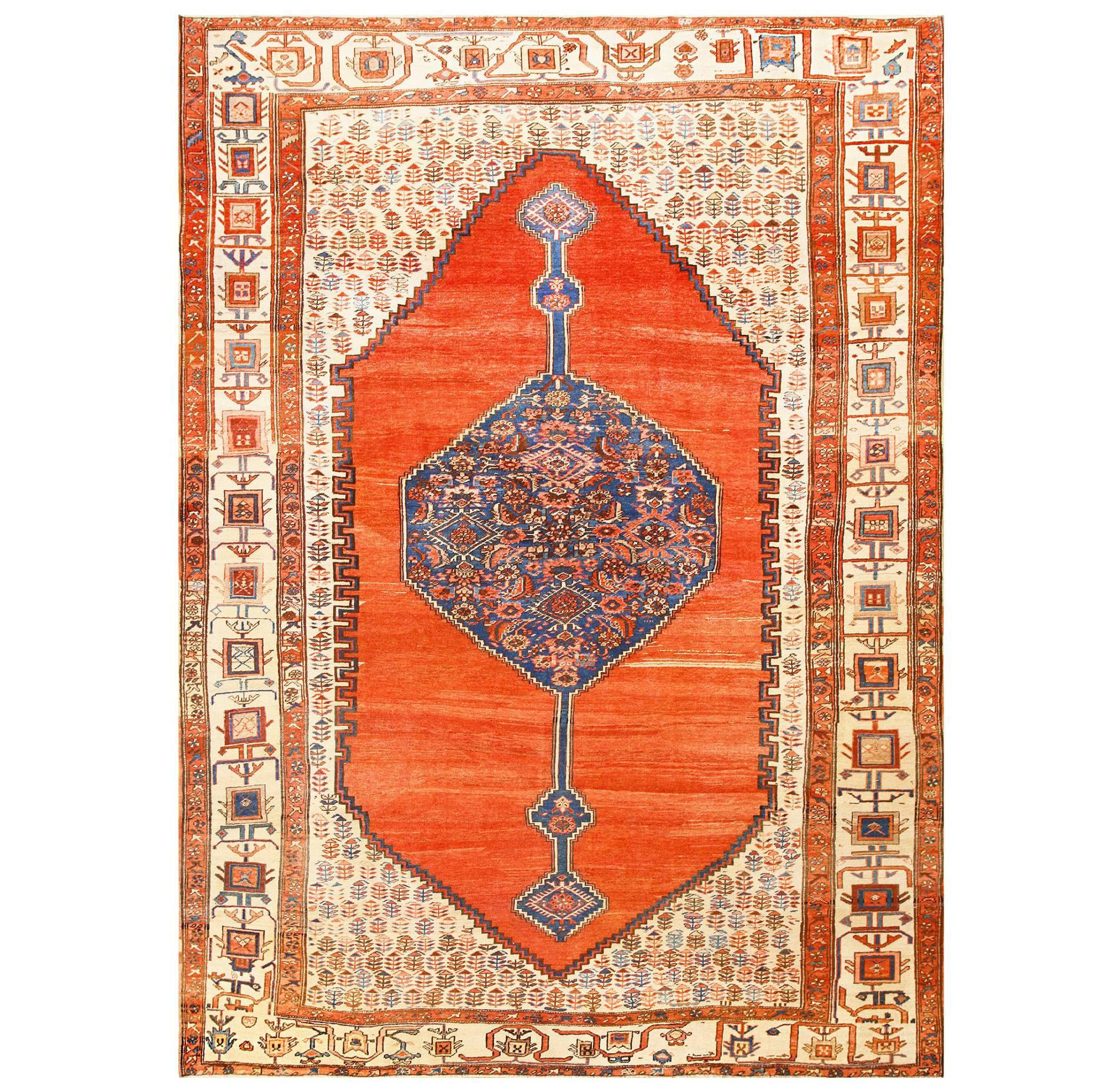 Beautiful Room Size Antique Persian Bakshaish Carpet. Size: 9' 5" x 12' 8" 