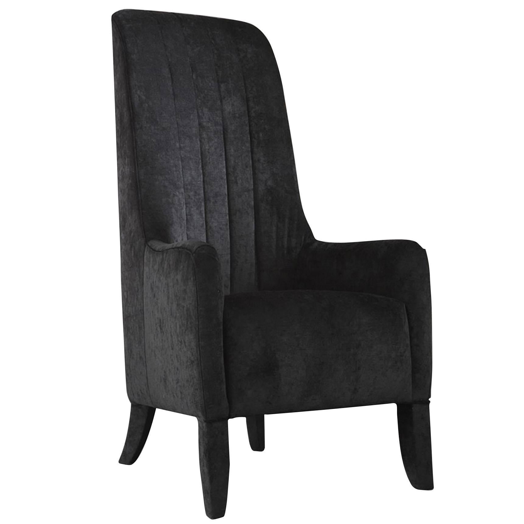 Ramses Armchair in Fabric with Wood Structure For Sale