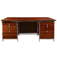 Vintage Jules Wabbes Rosewood Desk, 1969