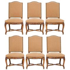 Antique 19th Century French Walnut Side Chairs