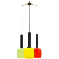 Colorful Stilnovo Chandelier, circa 1960 9