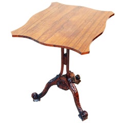 Antique Rosewood Tripod Lamp Table