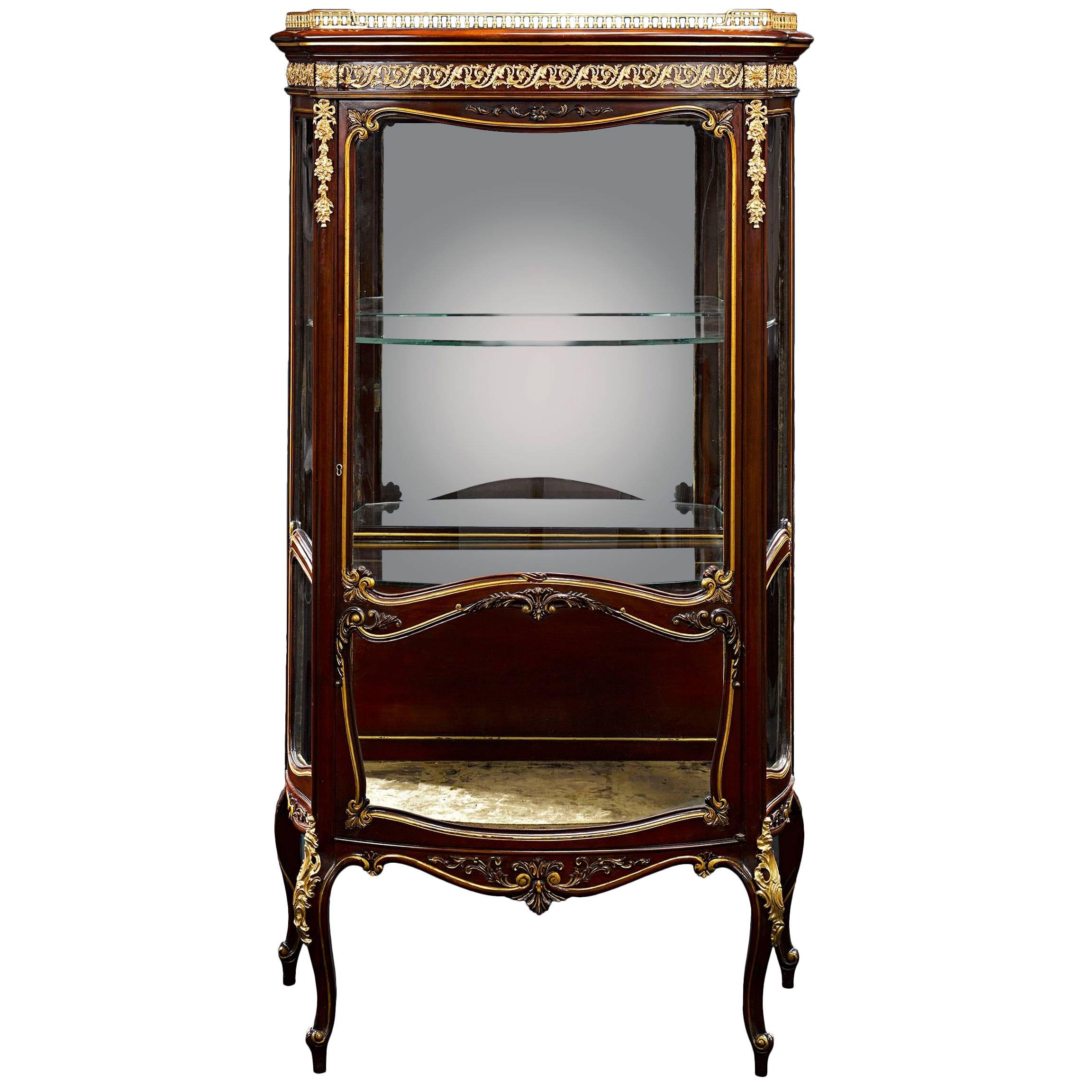 19th Century French Vitrine by Francois Linke For Sale