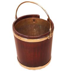 Antique Georgian Mahogany Plate Bucket