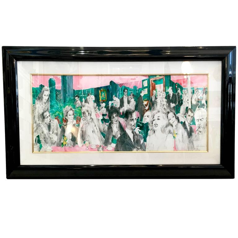 "Polo Lounge" by Leroy Neiman, 1988 Lithograph at 1stdibs