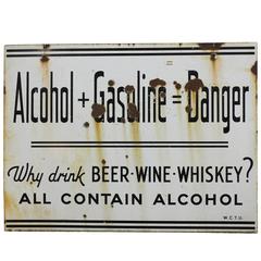 Rare Original American Prohibition WCTU Double-Sided Sign 6