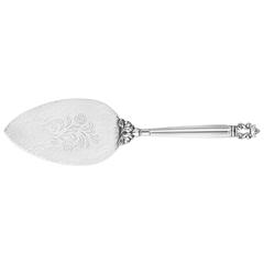 Acorn Pattern by Georg Jensen, Sterling Silver, Large Cake or Pastry Server