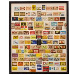 Framed English Matchbook Collection