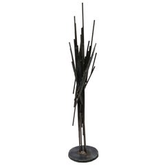 Silas Seandel Mid-Century Brutalist Mixed Metal Tabletop Sculpture, 1973