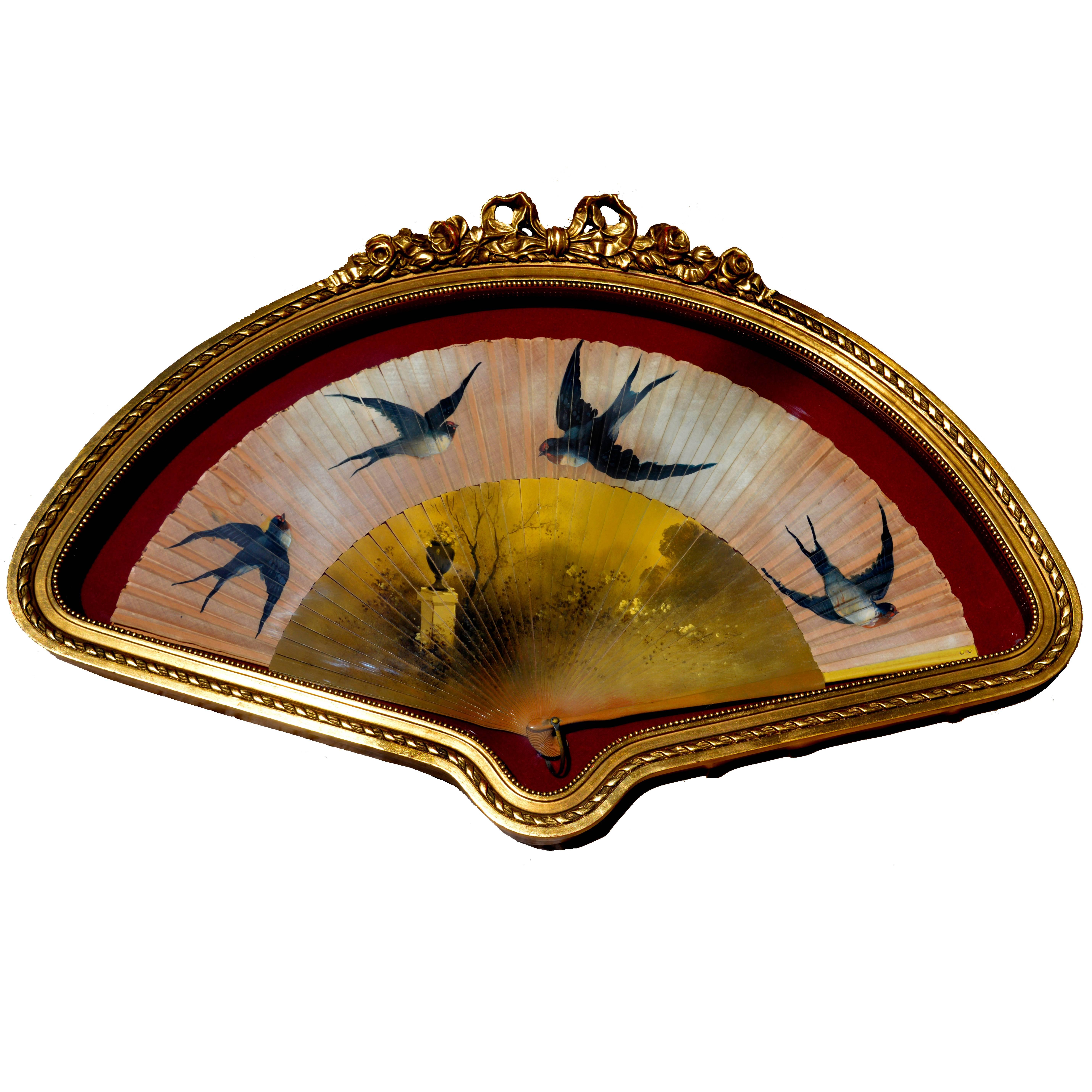 Antique Hand-Painted Fan