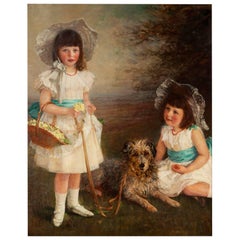 Large 19th Century Oil on Canvas Titled "Spring" by Helen Everett Peabody Grant