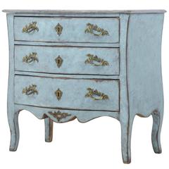 19th Century Small Gustavian Influenced Shaped Chest of Drawers Commode