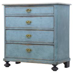 19th Century Gustavian Influenced Painted Chest of Drawers Commode