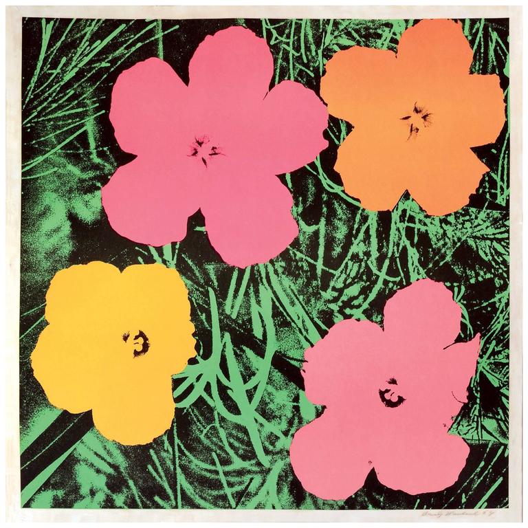 bearbrick andy warhol flowers 1000
