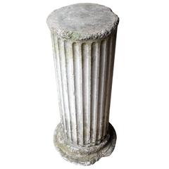 Attractive Early 20th Century Neoclassical Composition Stone Pedestal Column